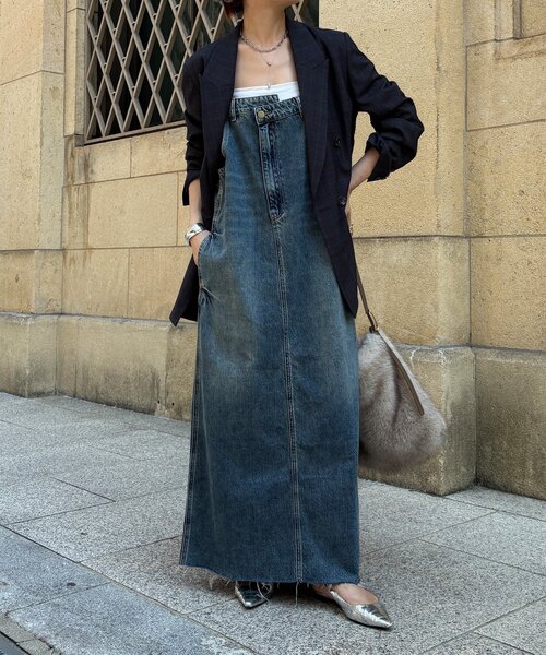 DouDou（ドゥドゥ） キャミソールワンピース FREE ブルー レディース