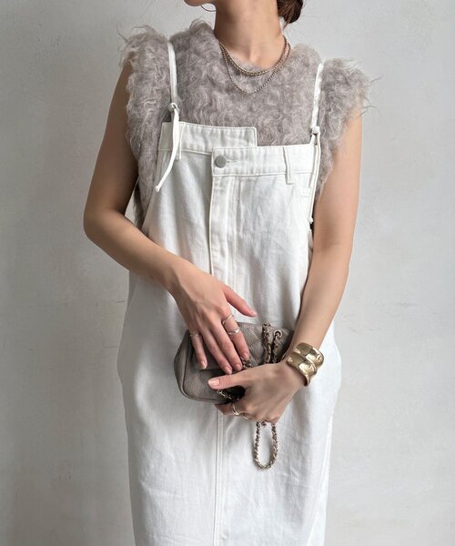 DouDou（ドゥドゥ） キャミソールワンピース FREE ブルー レディース