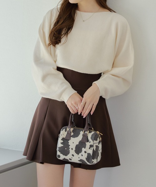 「continuer de NICE CLAUP」 長袖ニット FREE チャコール レディース_画像9