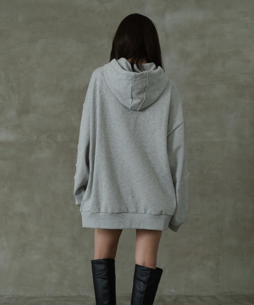 「LEANN MOMENT」 プルオーバーパーカー FREE ブラック レディース_画像2