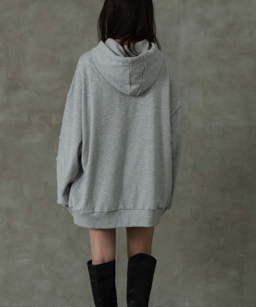 「LEANN MOMENT」 プルオーバーパーカー FREE ブラック レディース_画像3