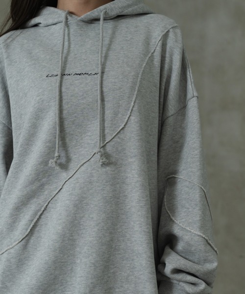 「LEANN MOMENT」 プルオーバーパーカー FREE ブラック レディース_画像6