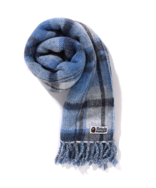 A BATHING APE（アベイシングエイプ） マフラー BAPE CHECK MOHAIR