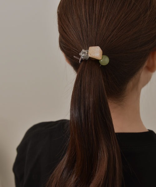 TONE SELECT GOODS ヘアゴム 「resonance」クリスタルキューブ×ビーズ