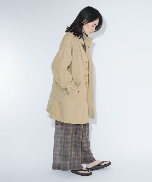 ミリタリージャケット モッズコート 「4/2値下げ」maturely / メモリー ツイル ミリタリー コート レディースの画像