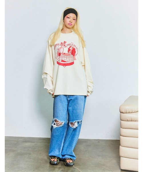 トップス little sunny bite disney long tee Little sunny bite（リトルサニーバイト） tシャツ 「little sunny