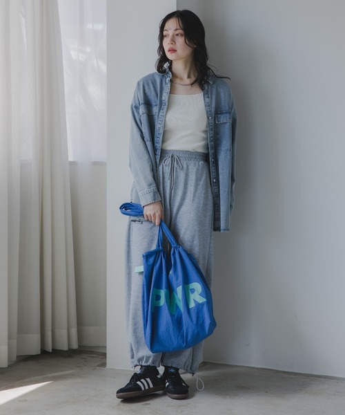 「210nouve」 長袖シャツ FREE ライトインディゴブルー レディース_画像2