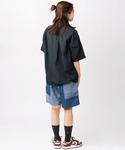 ハーフパンツ ワイドパンツ ジーンズ ライトデ...の詳細画像4