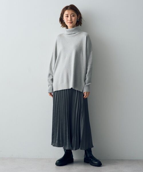 「YECCA VECCA」 プリーツスカート FREE チャコールグレー レディース_画像4
