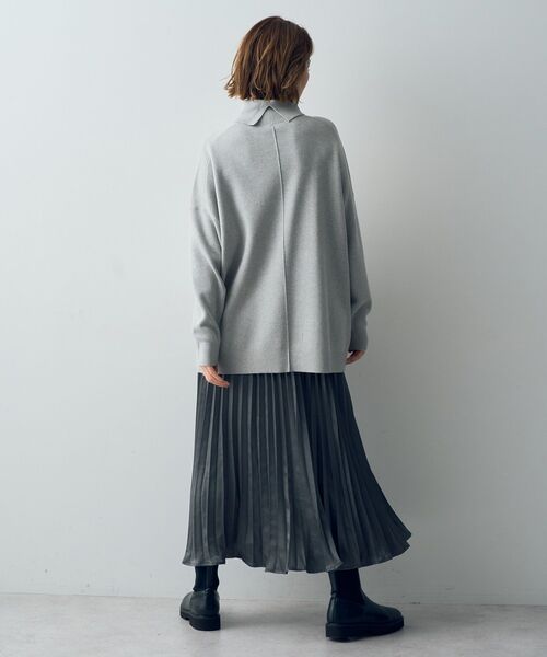 「YECCA VECCA」 プリーツスカート FREE チャコールグレー レディース_画像9