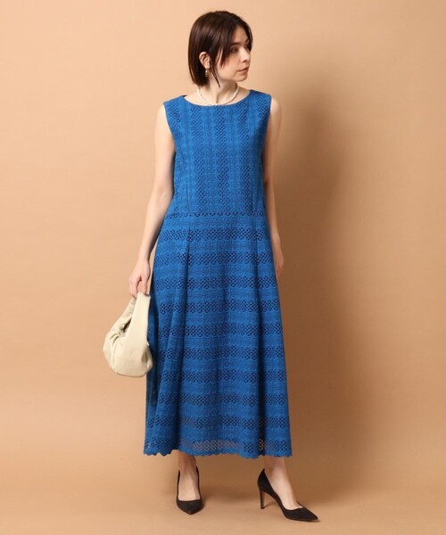 「DRESSTERIOR」 ノースリーブワンピース 38 ブラック レディースの画像