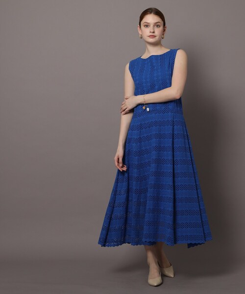 「DRESSTERIOR」 ノースリーブワンピース 38 ブラック レディースの画像