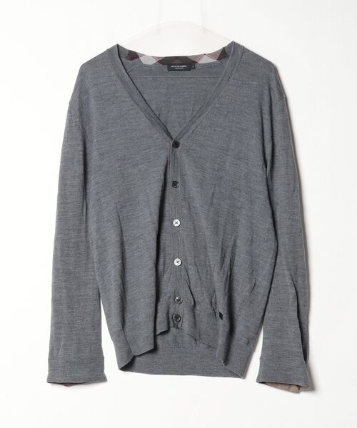 BLACK LABEL CRESTBRIDGE グレー カーディガン LL BLACK LABEL CRESTBRIDGE（ブラックレーベル クレストブリッジ