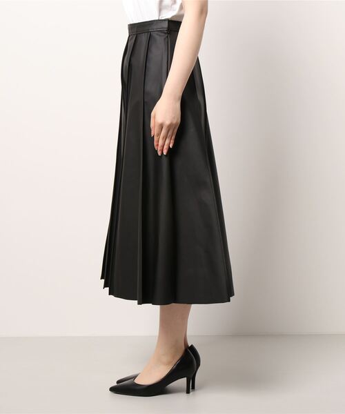 「LANVIN en Bleu」 フレアスカート 36 ブラック レディース_画像2