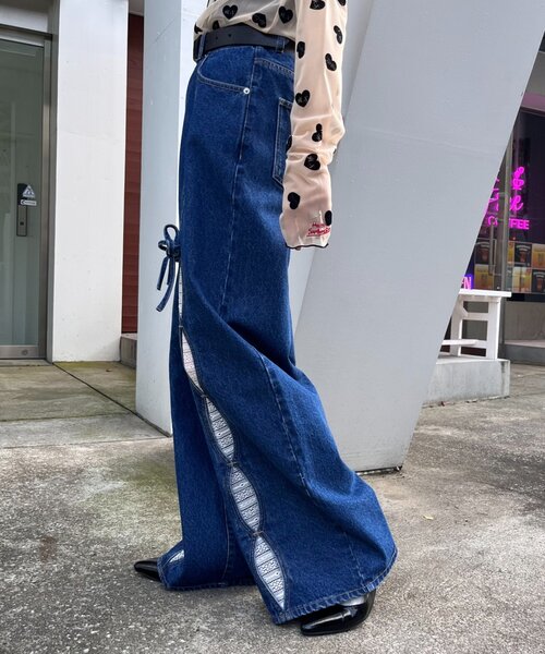 「HELLO.SANFRANCISCO」 デニムパンツ SMALL ブルー レディース_画像8