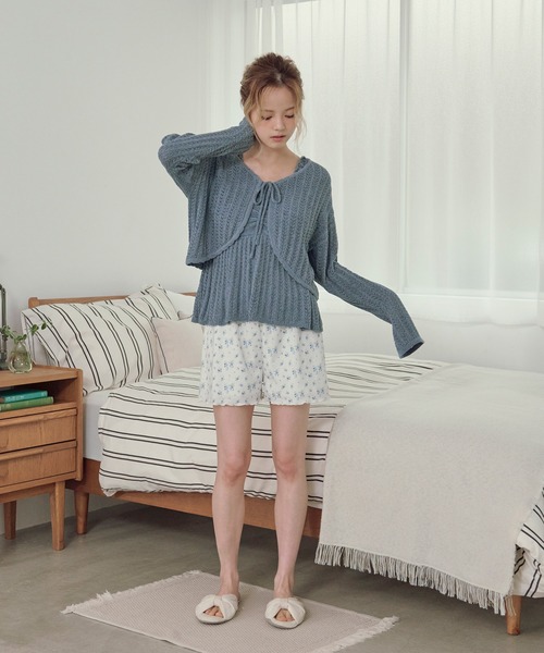 とろみ生地サマーボレロプレゼント♡ パジャマ ルームウェア bolero cardigan / 透かし編みボレロ