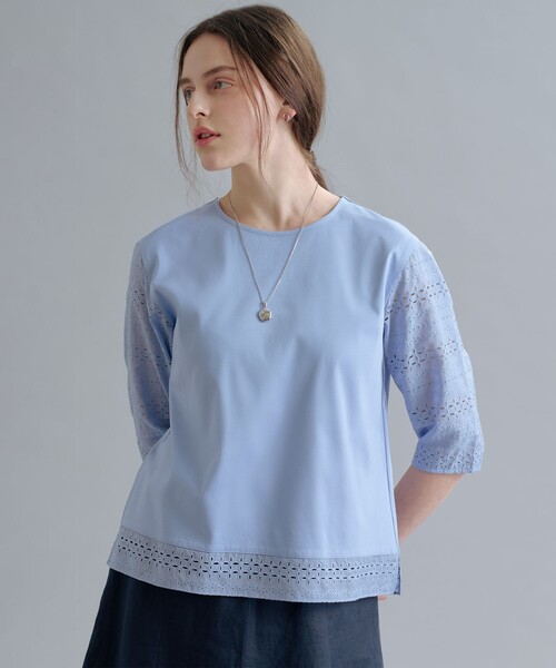 tシャツ 「一枚で着映え」スムースジャージー 刺繍 カットソー レディース_10