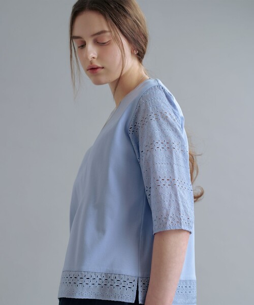 tシャツ 「一枚で着映え」スムースジャージー 刺繍 カットソー レディース_12
