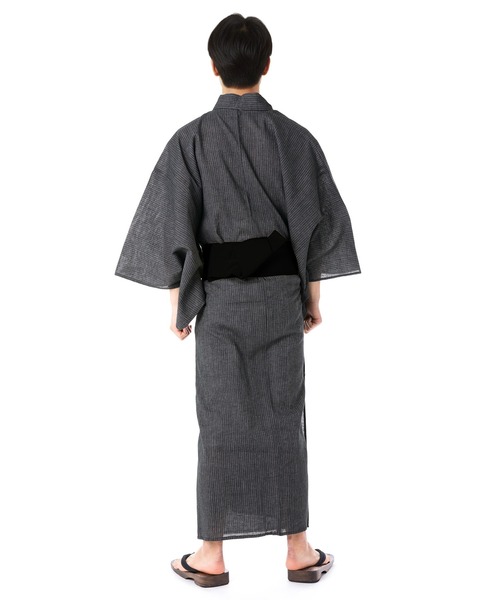KYOETSU（京越） 浴衣 メンズ しじら浴衣 6点セット ( 浴衣 + 帯 +