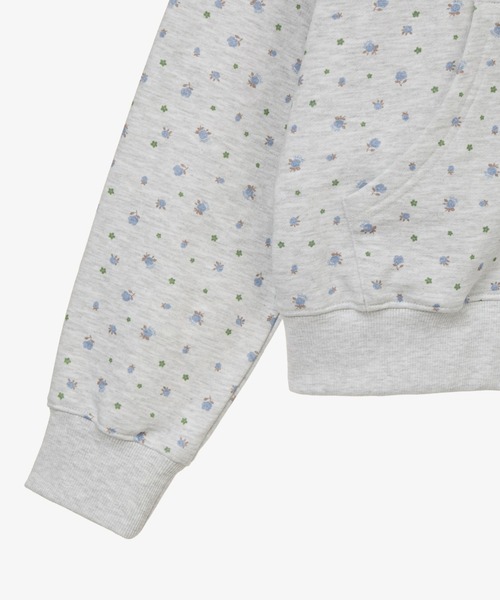 aeae ドット柄ロゴジップパーカー aeae パーカー WEB LOGO FLOWER HOOD ZIP-UP レディース メンズ