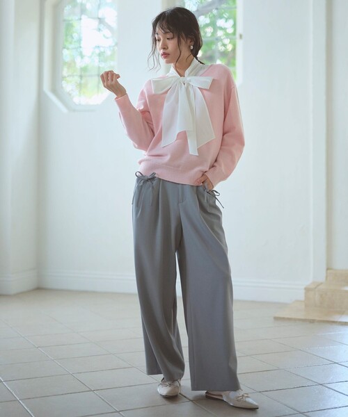 「Feroux」 長袖ニット F ブルー レディース_画像2