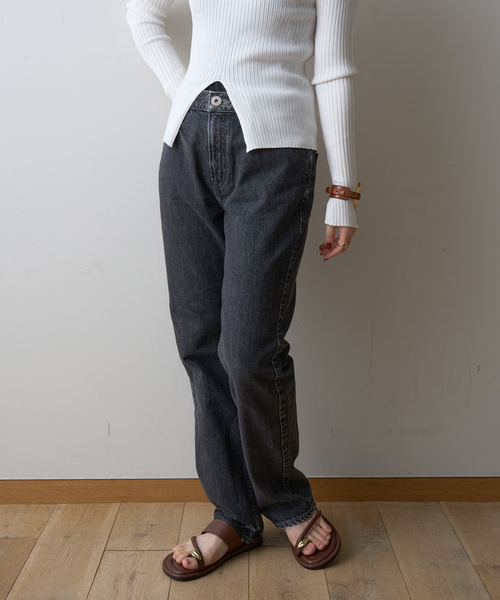 「upperhights」 デニムパンツ 23 ブラック レディース