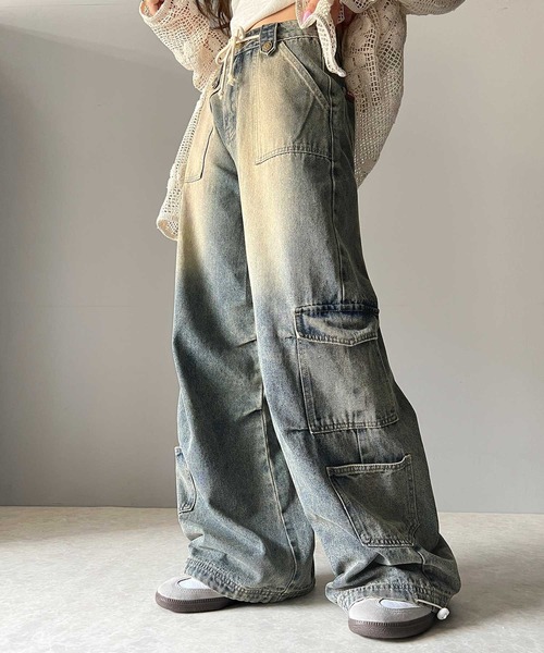 「Java」 カーゴパンツ X-LARGE ブラック レディース_画像9