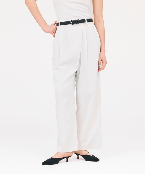 N.O.R.C ワイドパンツ スラックス パンツ 「リュクスリネン」ラップ