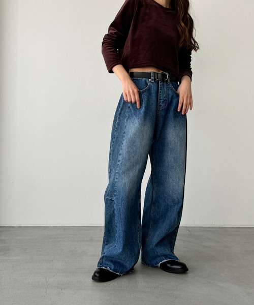 「CANAL JEAN」 「diggity」デニムパンツ SMALL インディゴブルー レディースの画像