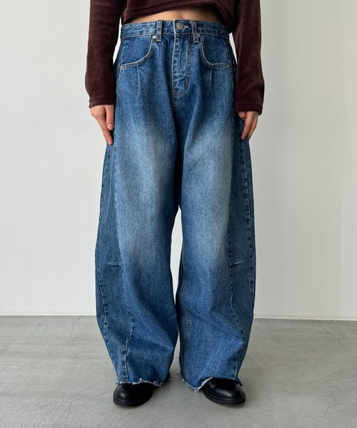 「CANAL JEAN」 「diggity」デニムパンツ SMALL インディゴブルー レディースの画像