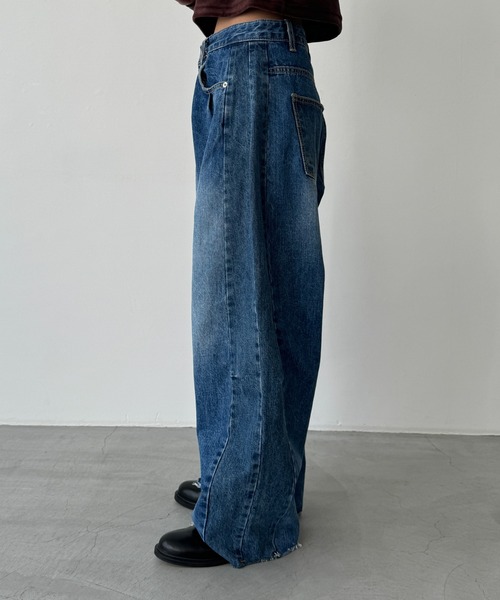 「CANAL JEAN」 「diggity」デニムパンツ SMALL インディゴブルー レディースの画像