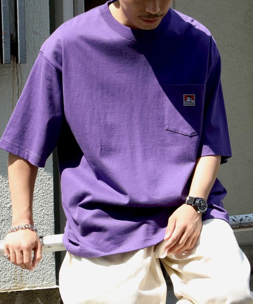 「BEN DAVIS」 半袖Tシャツ M ホワイト メンズ_画像3
