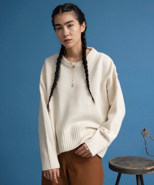 「MAISON SPECIAL」 長袖ニット FREE ブルー レディース_画像9