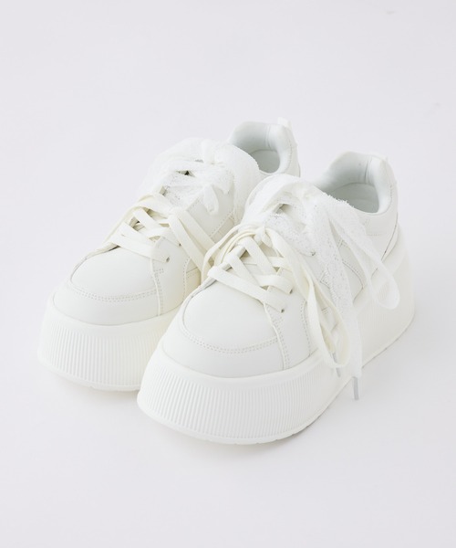 「one after another NICE CLAUP」 ローカットスニーカー L グレー レディース_画像10