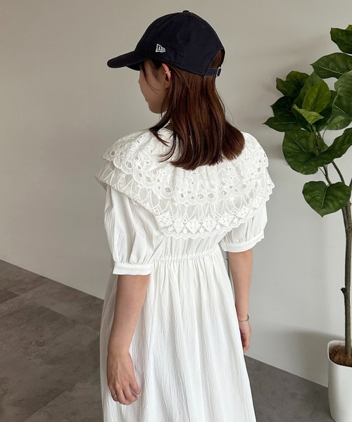 「apres jour mignon」 半袖ワンピース X-LARGE オフホワイト レディース_画像4