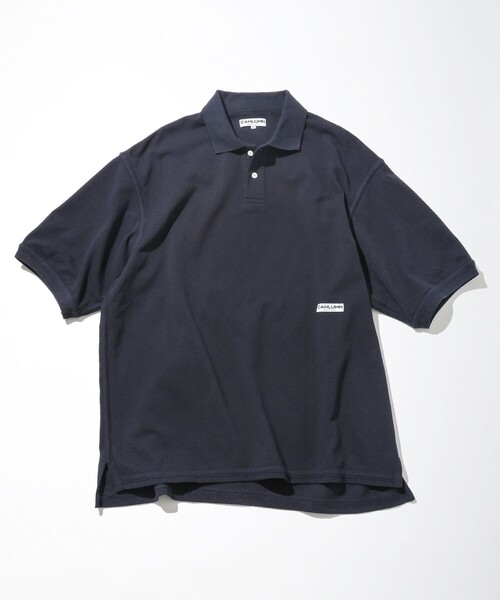 「CAHLUMN」 半袖ポロシャツ MEDIUM ネイビー メンズ_画像3