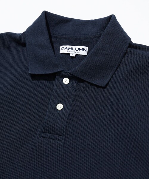 「CAHLUMN」 半袖ポロシャツ MEDIUM ネイビー メンズ_画像4