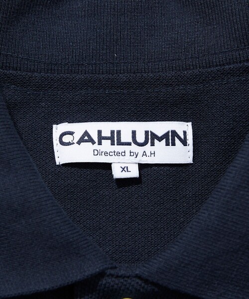 「CAHLUMN」 半袖ポロシャツ MEDIUM ネイビー メンズ_画像5