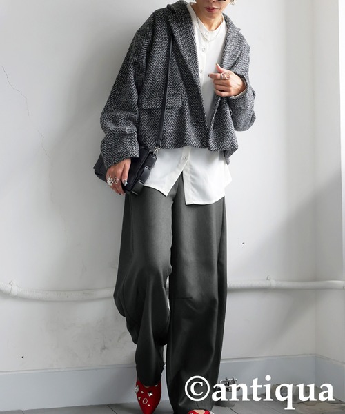 「antiqua」 パンツ R ブラック レディース_画像7