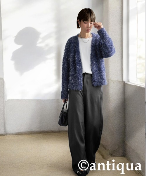 「antiqua」 パンツ R ブラック レディース_画像9