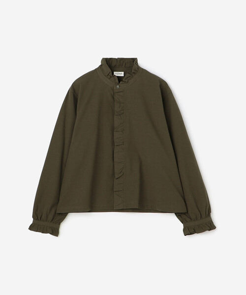 「LE GLAZIK」 長袖ブラウス 36 ダークブラウン レディース_画像2