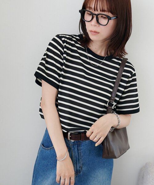 tシャツ 半袖 「WEB限定」リンガー配色Tシャツ レディース | Discoat | 15