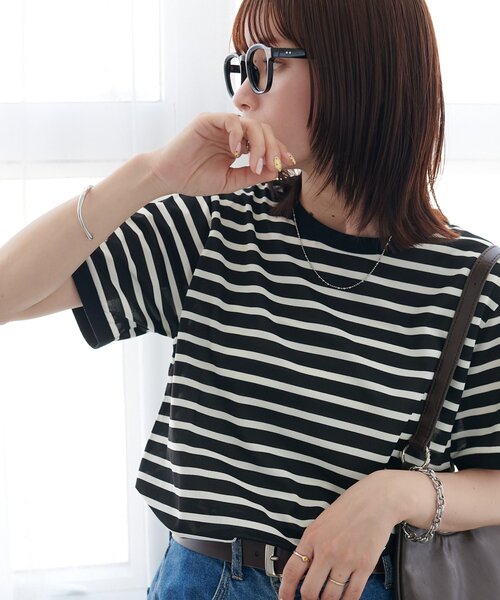 tシャツ 半袖 「WEB限定」リンガー配色Tシャツ レディース | Discoat | 17