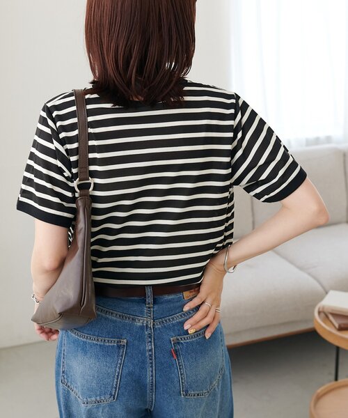 tシャツ 半袖 「WEB限定」リンガー配色Tシャツ レディース | Discoat | 19