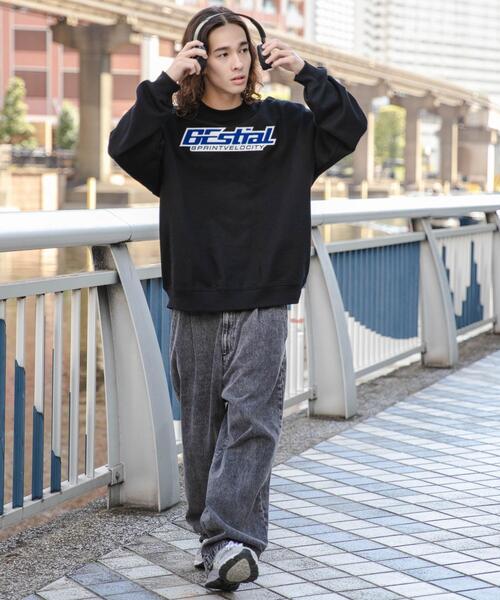 「WEGO」 スウェットカットソー MEDIUM ブラック メンズ_画像5
