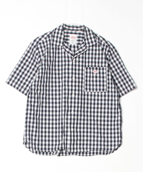 DANTON完売品　美品　ダントン 半袖シャツ　ロゴ　ネイビー　38 Danton（ダントン） 半袖シャツ 38 ネイビー メンズ : ZOZOTOWN Yahoo