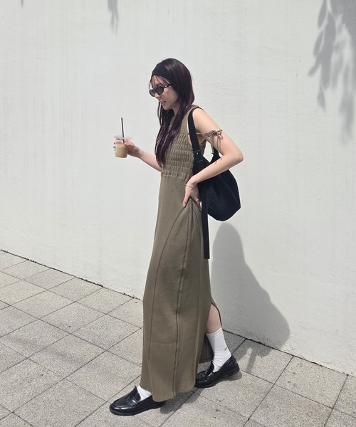 Ameri（アメリ） ドレス PIGMENT SHIRRING CUT DRESS : ZOZOTOWN Yahoo