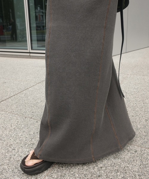 ドレス PIGMENT SHIRRING CUT DRESS