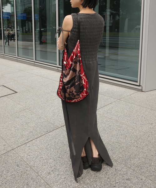 ドレス PIGMENT SHIRRING CUT DRESS