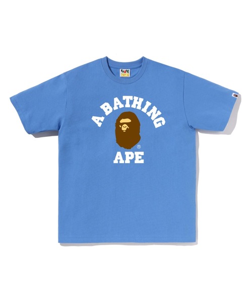 A BATHING APE Tシャツ Lサイズ 水色 A BATHING APE（アベイシングエイプ） tシャツ COLLEGE TEE メンズ